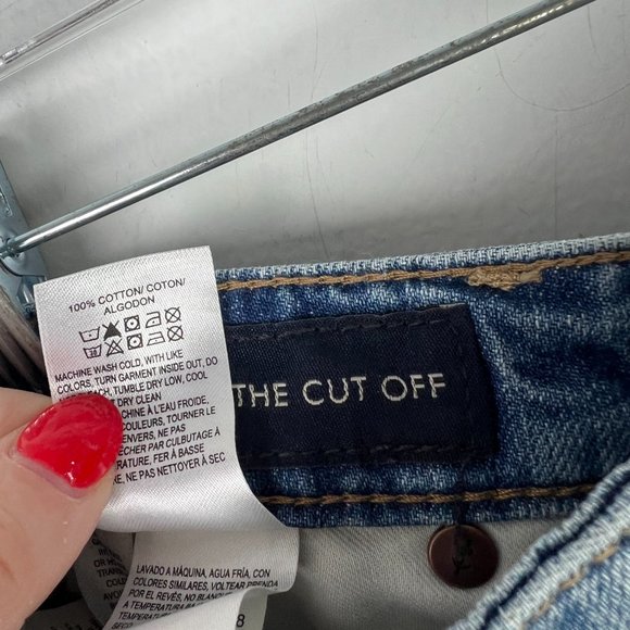 NWT Lucky Brand The Cut Off Shorts Frayed Denim Medium Wash Size 0 25 NEW - Picture 13 of 13